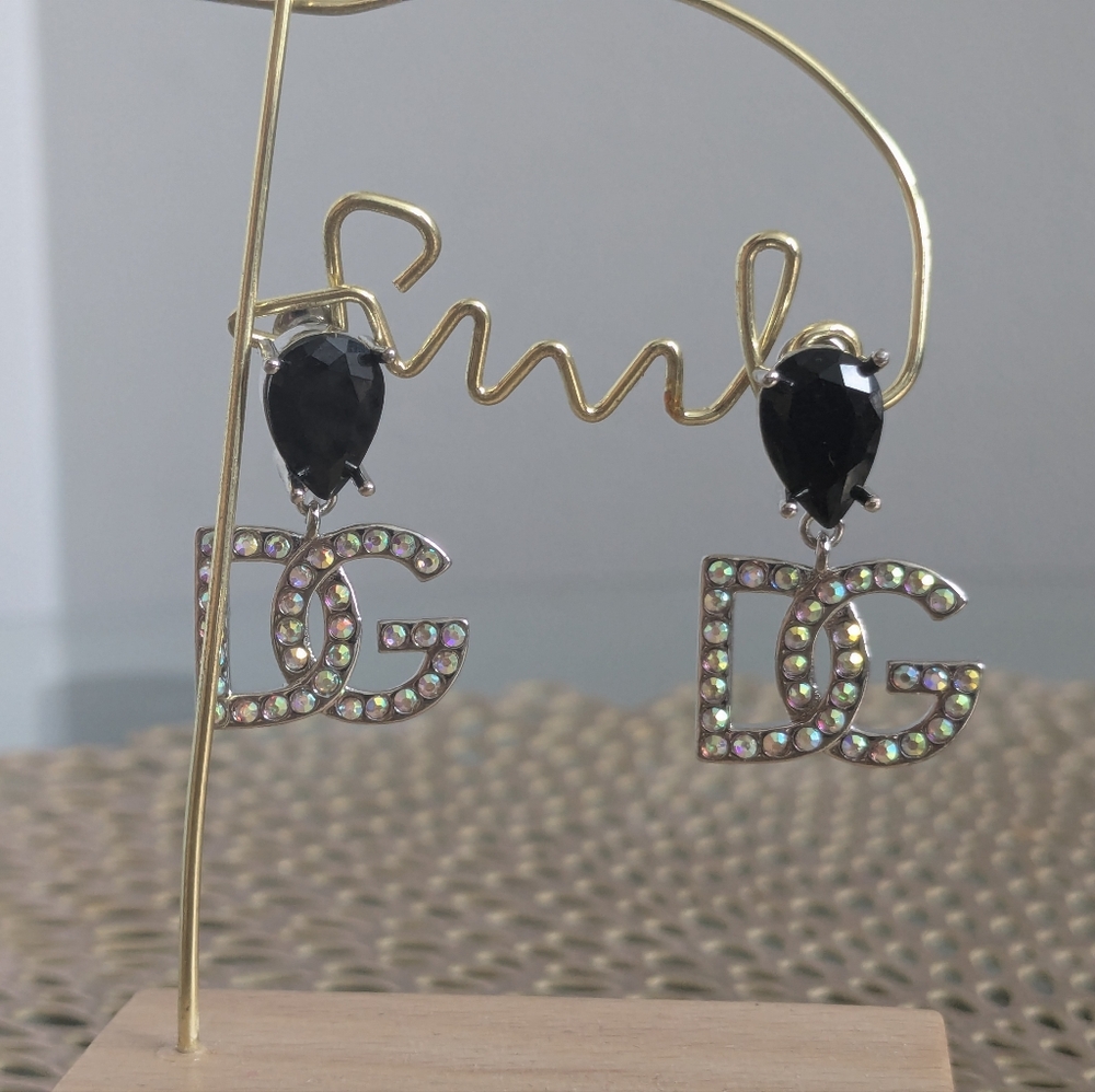 Dolce And Gabbana Crystal Drop Earrings